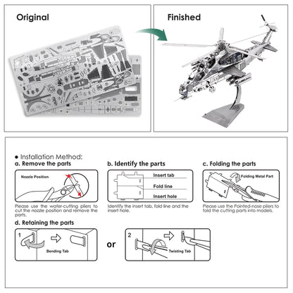 WZ-10 Helicopter  | DIY Metal Puzzle